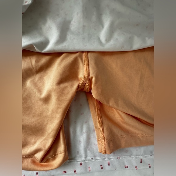 Nike Golf Skirt UV Victory Womens XL Printed Dri-FIT Orange white Shorts Skort - Picture 7 of 8